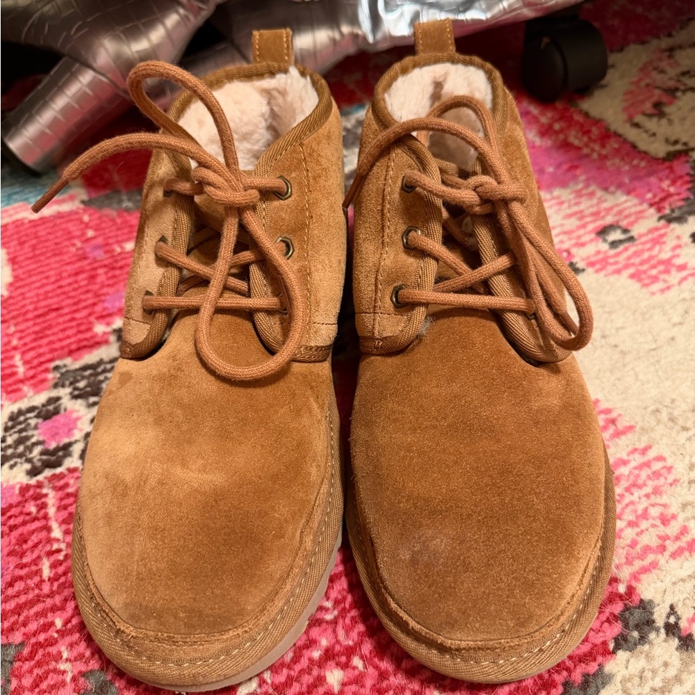 UGG Brown Suede Lace-Up Winter Chukka Boots